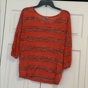 Maurices coral 3/4 length sleeve top